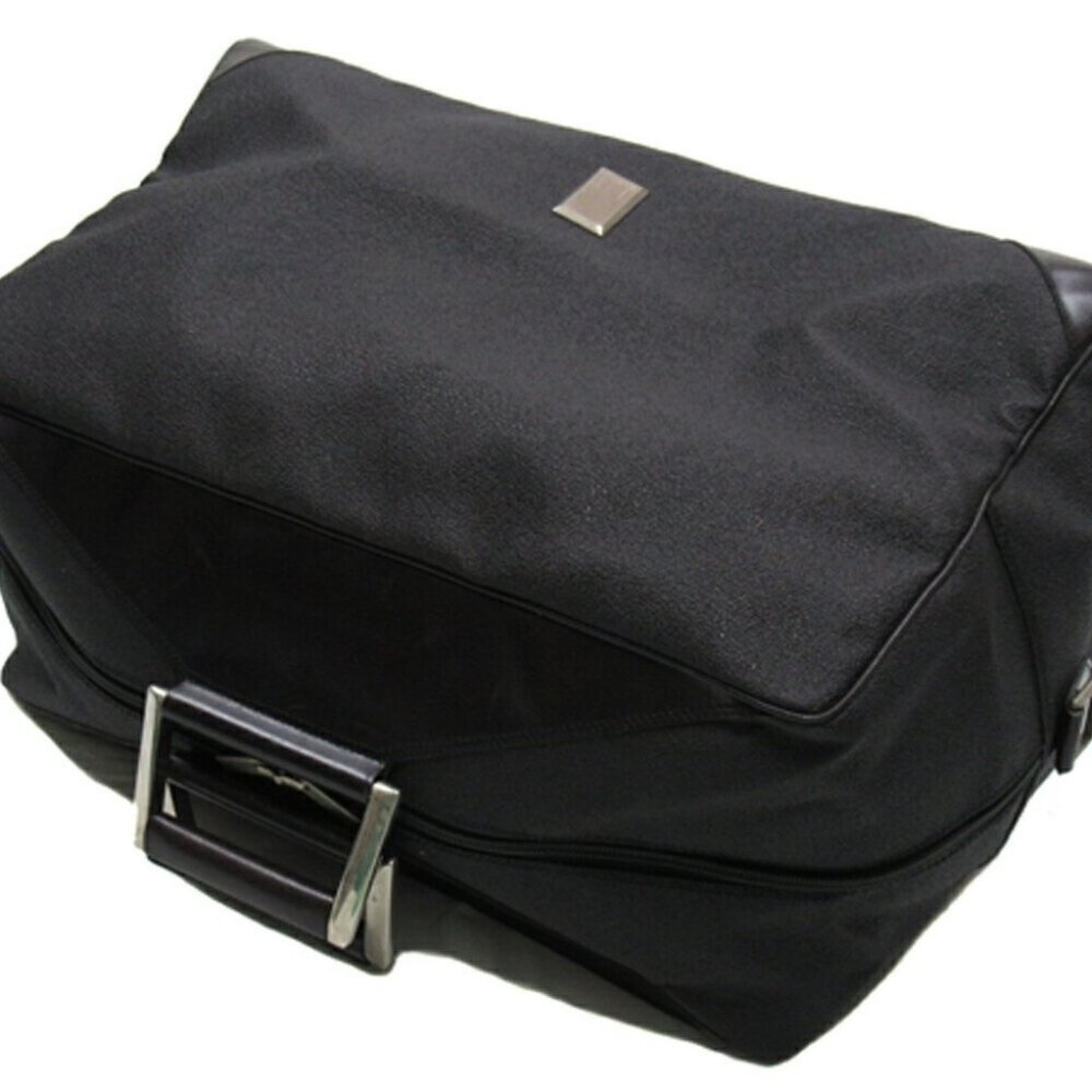Dunhill Boston bag Black Brown Silver Women Authentic secondhand